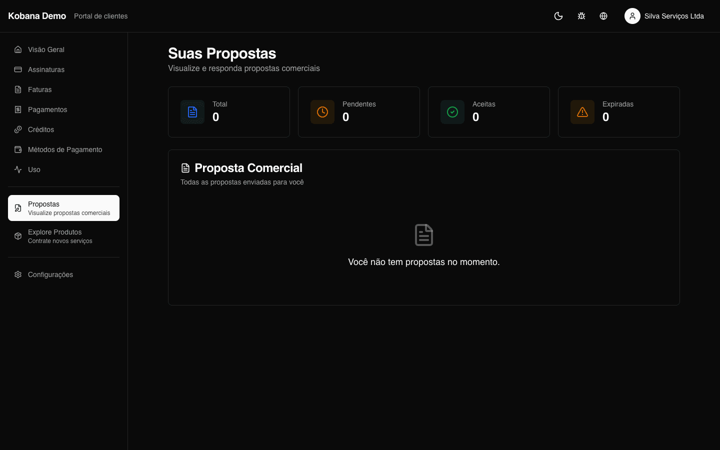 Lista de propostas