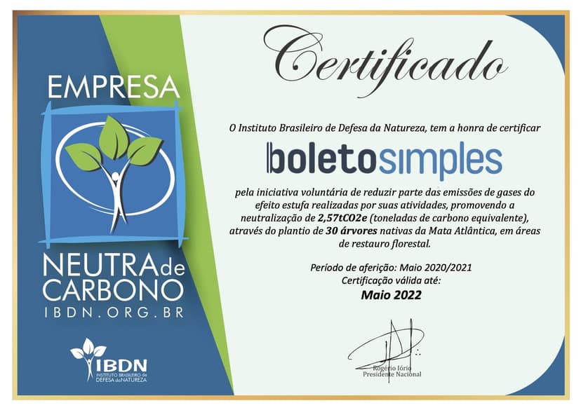 Carbon Neutral Company Certificate 2022
