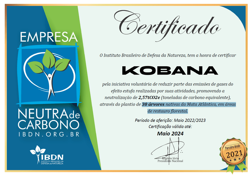 Certificado Empresa Neutra em Carbono 2023