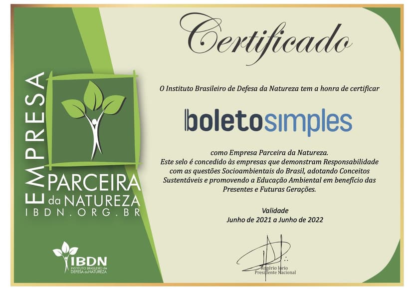 Certificado Empresa Amiga de la Naturaleza 2022