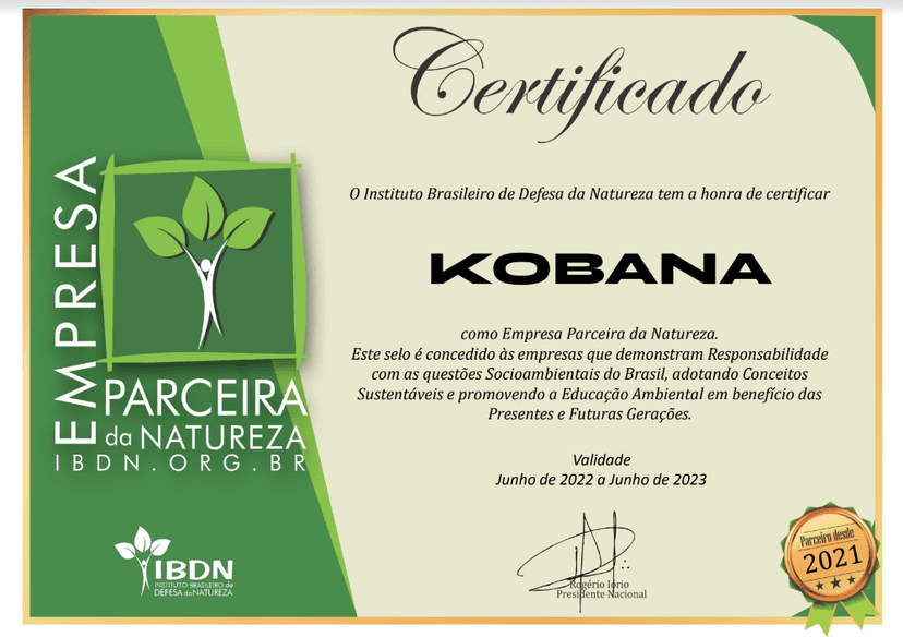 Certificado Empresa Amiga de la Naturaleza 2023