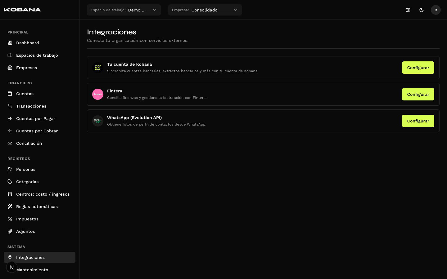 API Pública del Financiero Inteligente