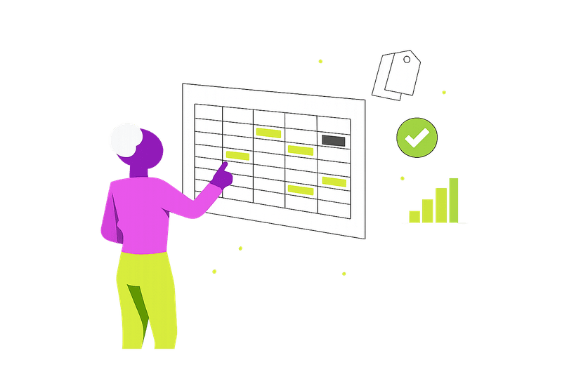 Illustration of transparent pricing with balanced scale showing value and cost