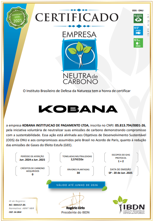 Certificado Empresa Neutra em Carbono 2025