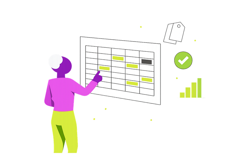 Ilustração de precificação transparente com balança equilibrada mostrando valor e custo