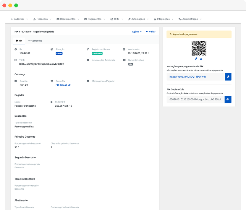 PIX QR Code ready to share